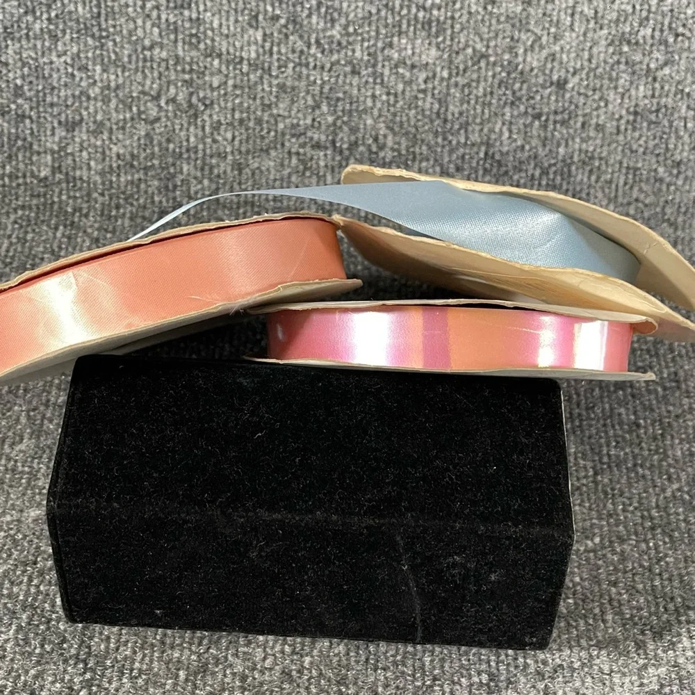 Bundle Flora-Satin Pink, Peach and Blue Ribbon Roll